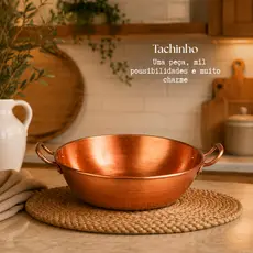 Tacho Fruteira Alumínio 3,3 Litros Cor Cobre C/ Asa