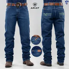 Calça country ariat rodeio Américana laço cowboy cut Ariat yellow stone jeans