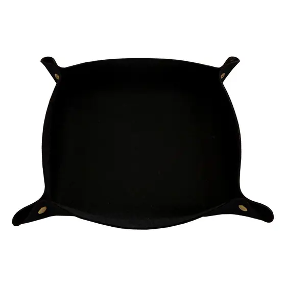 Organizador de Mesa em Couro Sintético Básico Preto