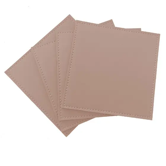 Kit Porta Copo em Couro Sintético Nude