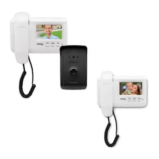 Kit Video Porteiro Intelbras IVR 1010 + Monitor Extra Colorido 4,3" IVR 1010 IN