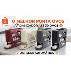Porta ovos 4 andares em plastico para geladeira Organizador 30 ovo sistema rolante automatico