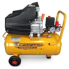 Compressor de Ar Portátil 2Hp 25L 1500w Amarelo COMPBRASIL