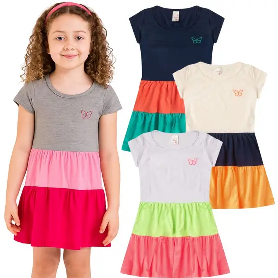 Vestido Três Marias Infantil e Juvenil 1 ao 14