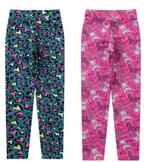 Kit 2 Legging Estampadas Infantil e Juvenil 1 ao 16