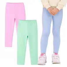Kit 3 Legging Lisas Infantil Menina Candy Color