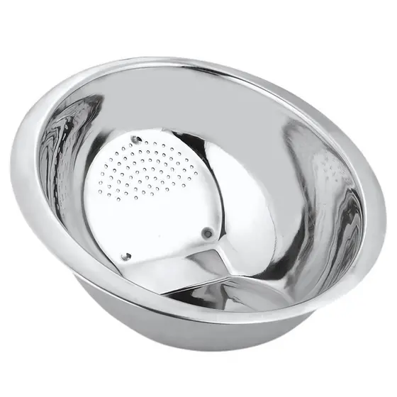 Escorredor de Arroz Inox 25Cm Cozinha Lava Salada Frutas