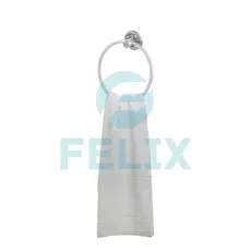 Porta Toalha De Rosto Banheiro Argola Redondo Dupla Fixação
