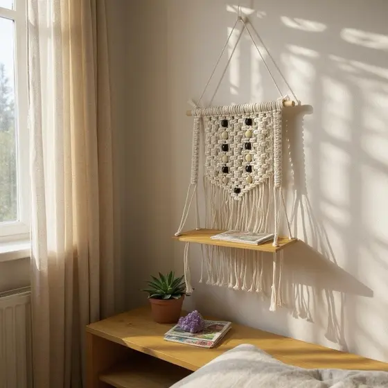 Prateleira Para Pendurar Em Macramê para Decoração