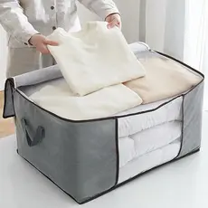 Caixa Organizador Saco Multiuso Guarda Roupa Cobertor Anti-Poeira Umidade Insetos