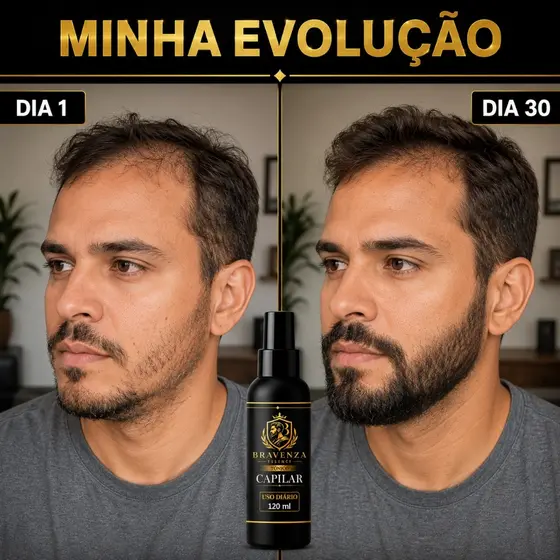 Bravenza Essence Tônico Capilar Cresce Cabelo Barba Bigode Cavanhaque Preenche Falhas Unissex f