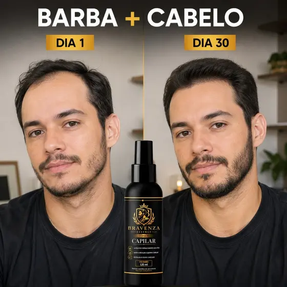 Bravenza Essence Tônico Capilar Cresce Cabelo Barba Bigode Cavanhaque Preenche Falhas Unissex a