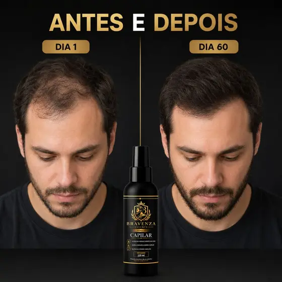 Bravenza Essence Tônico Capilar Cresce Cabelo Barba Bigode Cavanhaque Preenche Falhas Unissex c