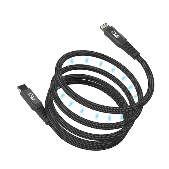 Cabo Lightning Magnetic i2GO Certificado MFI 60W, 3A, 1,2m Preto