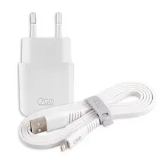 Kit Carregador De Parede Rápido + Cabo Lightning  MFI i2GO para iPhone 5 até iPhone 14
