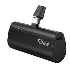 Carregador Portatil Power Bank Pocket i2GO 5000mAh USB-C Sem Fio Rápido e Leve