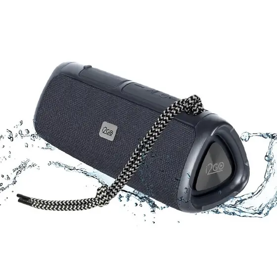 Caixa de Som Bluetooth Portátil i2GO 12W Potente 3 Angle Sound Resistente à Água Sem Fio