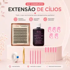 Kit Cílios Postiço Tufo Tufinho New Show Cilios em Casa Cola Salon Pro Ardell Lanell Profissional
