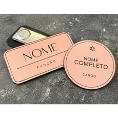 Botton / Broche Magnético Personalizado com Nome em acrilico espelhado p Jaleco Médico Dentista Fisioterapeutao