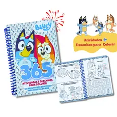 Livro Infantil Bluey 365 Atividades e Desenhos para Colorir