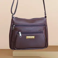 "Bolsa Feminina Transversal Pequena y de Ombro , Prática com 3 Divisórias e Zíper"