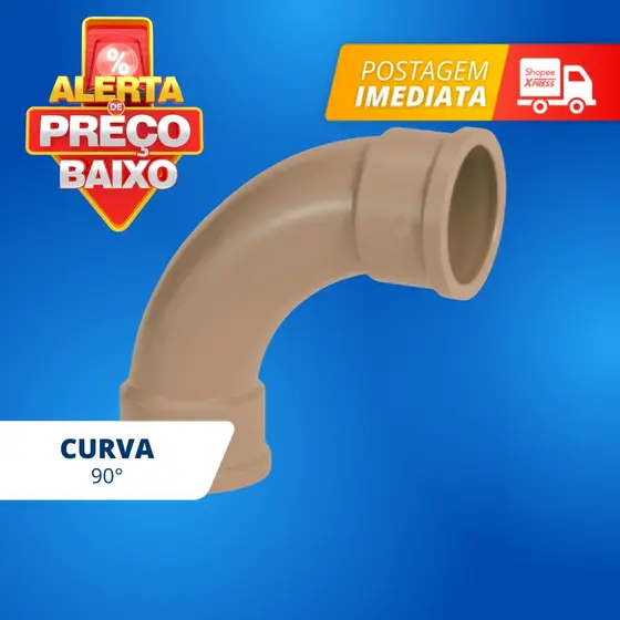 Curva 90° Soldável 20mm | 25mm | 32mm | 40mm | 50mm Marrom PVC - KRONA/AMANCO