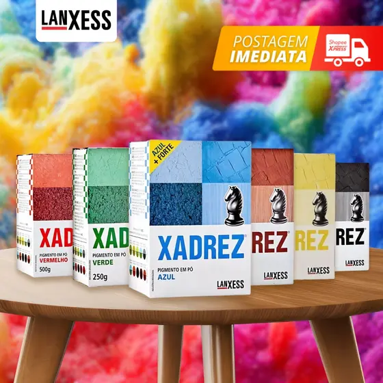 Pigmento Corante Xadrez em Pó Todas as Cores 250g Tonalizante em pó / Pigmentos para tintas