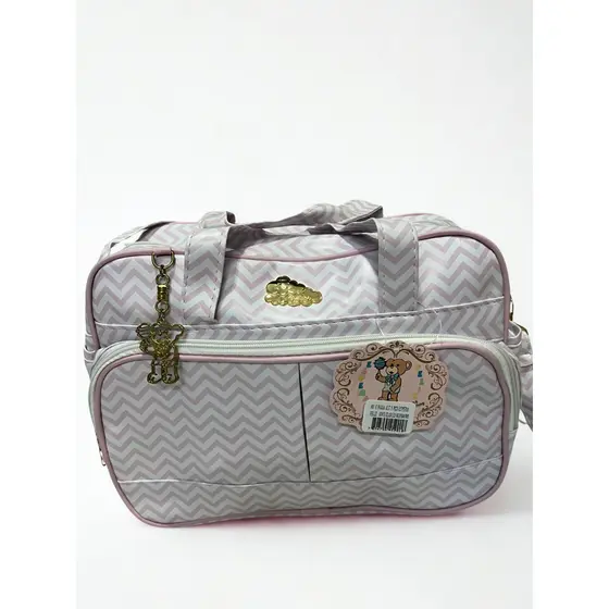 KIT BOLSAS MATERNIDADE COM 5 PEÇAS - BOLSA G, BOLSA M, BOLSA TÉRMICA, PORTA LENÇOS E FRALDAS E TROCADOR