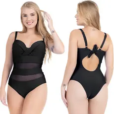Maiô De Tule Body Feminino Premium Com Bojo Sustentação Reforçado Detalhe Transparente Envio Rápido