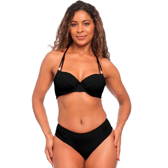 Biquíni Com Bojo Meia Taça Calcinha Fio Duplo Feminino Tendência Verão Confortável Envio Imediato
