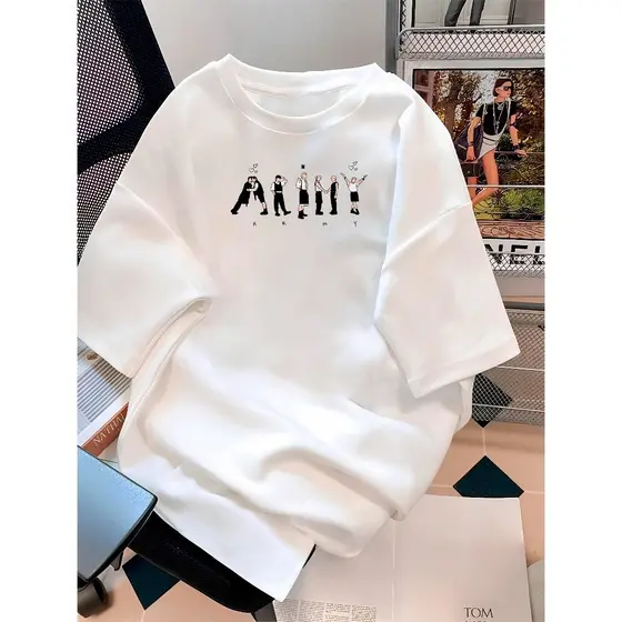 Camiseta BTS Members Streetwear Algodão Premium Jungkook V Jimin Suga J-Hope Jin RM Kpop