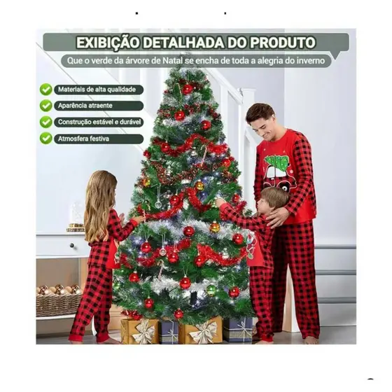 Árvore De Natal Pinheiro 1,80m 720 galhos - Verde