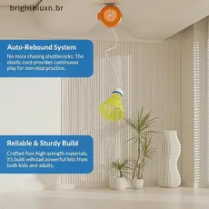Treinador Solo De Badminton Retrátil Automático Para Prática Conveniente De Rebote Doméstico
