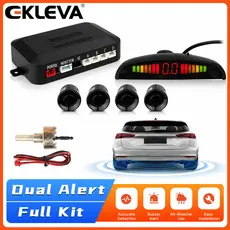 Sensor De Estacionamento Com Display LED EKLEVA , Sistema De Radar De Backup Reverso Para Carro , + Alerta De Campainha