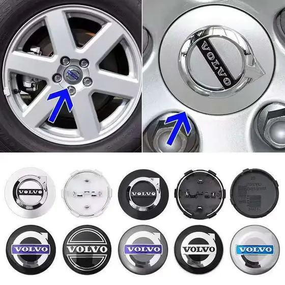 4 Pçs 64mm Volvo Roda Centro Tampa Hub Capa Emblema Adesivo Acessórios Do Carro Para S40 S60 S80L XC60 XC90 V40 V60 V50