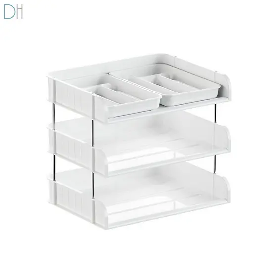 Desktop papelaria organizar armazenamento A4 arquivo Rack Multi-camada escritório estudante mesa dados transparente simp