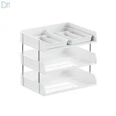 Desktop papelaria organizar armazenamento A4 arquivo Rack Multi-camada escritório estudante mesa dados transparente simp