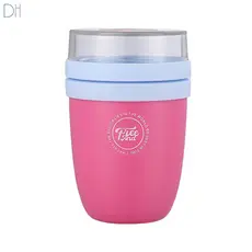 Copo de aveia portátil moda café da manhã copo de iogurte com tampa colher Takeaway selado salada copo de redução de gor