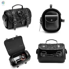 Alforjes Universais Para Motocicleta Estilo Punk – Bolsa De Fácil Instalação A Maioria Das Bicicletas
