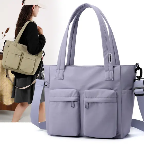 Casual náilon pano sacola Super grande capacidade simples bolsa japonês coreano na moda feminino multifuncional saco do