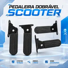 Par de Pedaleira Dobrável Pedal Bike Bicicleta Eletrica Scooter Elétrica X14 Chopper Universal Citycoco Retratil