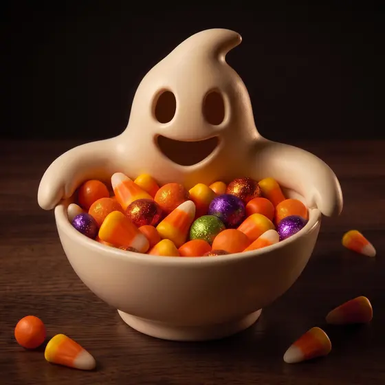 Tigela Fantasma Halloween Para Doces E Decoração Porta Doces