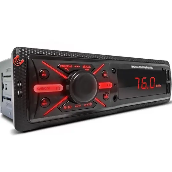 Radio Aparelho MP3 Player Som Automotivo Bluetooth Usb RCA FM Potencia Power Beats Carroussel Auto