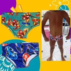 Sunga de Praia Infantil Menino Cueca de piscina 2 a 6 anos Cueca
