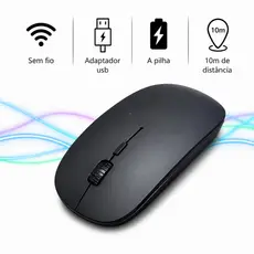 Mouse Sem Fio Portátil Pilha Notebook Windows mac Linux