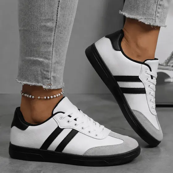 Tenis Feminino Casual Elegante Chique Retro Moda Sola Reta Confortavel leve