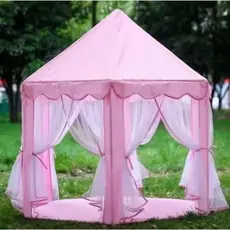 Barraca Cabana Infantil Castelo Princesa Tenda Casinha Rosa C/ ou /S Fio de Led | Oferta
