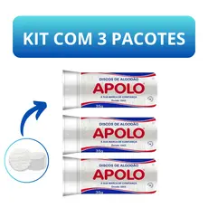 Kit 3 Disco de Algodão Apolo 35g Para o Rosto Limpeza Facial Remoção de Maquiagem