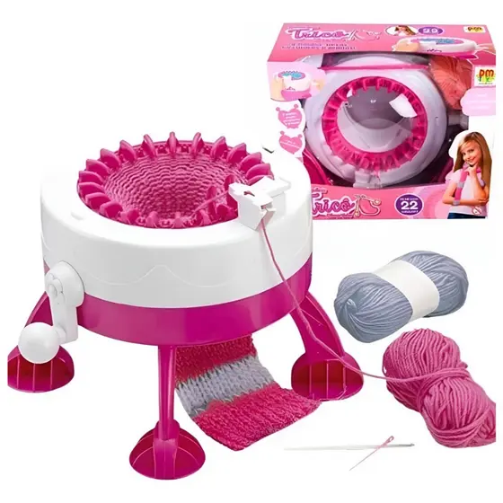 Máquina De Tricô Infantil Criativa Dm Toys Com Acessórios