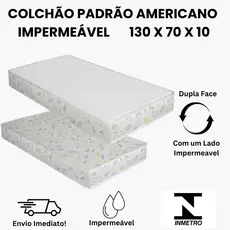 Colchão Berço 130x70 Padrão Americano D18 Baby Premium Macia Impermeável - Envio Imediato